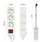 Preview: Emos Steckdosenleiste 3-fach mit Schalter 1,5m Weiß PVC P1321R