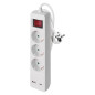 Preview: Emos Steckdosenleiste 3-fach mit Schalter USB-A+USB-C 2m Weiß P1322CU