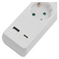 Preview: Emos Steckdosenleiste 3-fach mit Schalter USB-A+USB-C 2m Weiß P1322CU