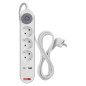 Preview: Emos Steckdosenleiste 3-fach mit Schalter USB-A+USB-C PD 2m Weiß P1322PD