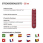 Preview: Emos Steckdosenleiste 4-fach mit Schalter 10m IP44 Schwarz Rot Gummi P14201