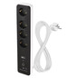 Preview: Emos Verlängerungskabel GoSmart 4-fach WiFi USB-C 2m Weiß-Schwarz P1422SM