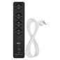 Preview: Emos Verlängerungskabel GoSmart 4-fach WiFi USB-C 2m Weiß-Schwarz P1422SM
