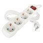Preview: Emos Steckdosenleiste 4-fach mit Schalter 3m Weiß PVC P1423R
