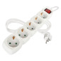Preview: Emos Steckdosenleiste 5-fach mit Schalter 1,5m Weiß PVC P1521R