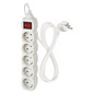 Preview: Emos Steckdosenleiste 5-fach mit Schalter 1,5m Weiß PVC P1521R