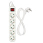 Preview: Emos Steckdosenleiste 5-fach mit Schalter 1,5m Weiß PVC P1521R