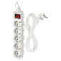 Preview: Emos Steckdosenleiste 5-fach mit Schalter 3m Weiß PVC P1523R