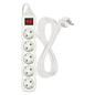 Preview: Emos Steckdosenleiste 5-fach mit Schalter 5m Weiß PVC P1525R