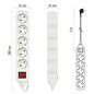 Preview: Emos Steckdosenleiste 5-fach mit Schalter 5m Weiß PVC P1525R