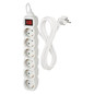 Preview: Emos Steckdosenleiste 6-fach mit Schalter 3m Weiß PVC P1623R
