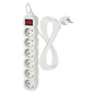 Preview: Emos Steckdosenleiste 6-fach mit Schalter 5m Weiß PVC P1625R