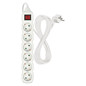 Preview: Emos Steckdosenleiste 6-fach mit Schalter 5m Weiß PVC P1625R