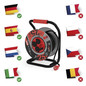 Preview: Emos Kabeltrommel Metall 4-fach 25m 1,5mm² Gummi P19222