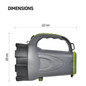 Preview: Emos LED Akku-Taschenlampe 300lm Grau-schwarz-grün 16x10cm P2311