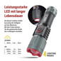 Preview: Emos LED Akku-Taschenlampe 300lm Schwarz Metallicgrau Aluminium P3120