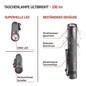 Preview: Emos LED Taschenlampe 100lm Grau Aluminium P3150