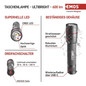 Preview: Emos LED Akku-Taschenlampe 600lm Grau Aluminium P3180