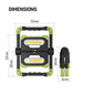 Preview: Emos LED Arbeitsleuchte 2000lm Akku Schwarz-grün 21x14cm P4536