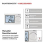 Preview: Emos Raumthermostat manuell verkabelt 5-35°C feste Hysterese P5604