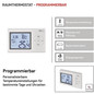 Preview: Emos Raumthermostat programmierbar verkabelt 5-35°C 6x täglich P5607