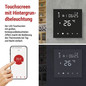 Preview: Emos Fußbodenheizungs-Thermostat GoSmart Fußbodenheizung Unterputz WiFi mit Batteriepufferung P56201BUF