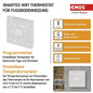 Preview: Emos Fußbodenheizungs-Thermostat GoSmart Fußbodenheizung Unterputz WiFi 1-70°C P56201UF