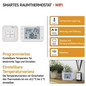 Preview: Emos Raumthermostat GoSmart WiFi programmierbar kabellos 5-35°C P56211