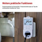 Preview: Emos Steckdosenthermostat GoSmart 2in1 WiFi digitale Zeitschaltuhr Schutzkontakt P56601SH