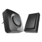 Preview: Emos Funkklingel netzbetrieben batterielose Taste 180m Schwarz P5729B