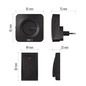 Preview: Emos Funkklingel netzbetrieben batterielose Taste 180m Schwarz P5729B