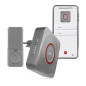 Preview: Emos Funkklingel GoSmart WiFi Schwarz/Silber 150m bis 8 Tasten P5735SS