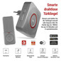 Preview: Emos Funkklingel GoSmart WiFi Schwarz/Silber 150m bis 8 Tasten P5735SS