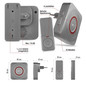 Preview: Emos Funkklingel GoSmart WiFi Schwarz/Silber 150m bis 8 Tasten P5735SS