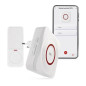 Preview: Emos Funkklingel GoSmart WiFi Weiß/Silber 150m bis 8 Tasten P5735WS