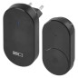 Preview: Emos Funkklingel batterielose Taste 38 Melodien Schwarz P5739B