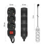 Preview: Emos Steckdosenleiste 3-fach mit Schalter 1,5m Schwarz PVC PC1321R