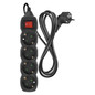 Preview: Emos Steckdosenleiste 4-fach mit Schalter 1,5m Schwarz PVC PC1421R