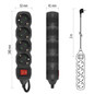 Preview: Emos Steckdosenleiste 4-fach mit Schalter 3m Schwarz PVC PC1423R