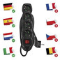Preview: Emos Steckdosenleiste 4-fach mit Schalter 5m Schwarz PVC PC1425R