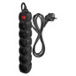 Preview: Emos Steckdosenleiste 6-fach mit Schalter 1,5m Schwarz PVC PC1621R