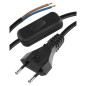 Preview: Emos Anschlussleitung PVC 2x0,75mm² mit Schalter 3m Schwarz S09273