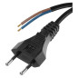 Preview: Emos Anschlussleitung PVC 2x0,75mm² 2m Schwarz S19272