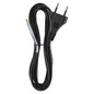Preview: Emos Anschlussleitung PVC 2x0,75mm² 2m Schwarz S19272