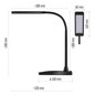 Preview: Emos LED Schreibtischleuchte 6W CCT warm-/neutral-/tageslichtweiss 3000K/4500K/6800K Schwarz 17x10,5cm Z7599B