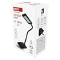 Preview: Emos LED Schreibtischleuchte 6W CCT warm-/neutral-/tageslichtweiss 3000K/4500K/6800K Schwarz 17x10,5cm Z7599B