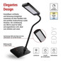Preview: Emos LED Schreibtischleuchte 6W CCT warm-/neutral-/tageslichtweiss 3000K/4500K/6800K Schwarz 17x10,5cm Z7599B