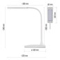 Preview: Emos LED Schreibtischleuchte 6W CCT warm-/neutral-/tageslichtweiss 3000K/4500K/6800K Weiß 17x10,5cm Z7599W