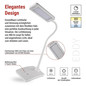 Preview: Emos LED Schreibtischleuchte 6W CCT warm-/neutral-/tageslichtweiss 3000K/4500K/6800K Weiß 17x10,5cm Z7599W