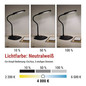 Preview: Emos LED Schreibtischleuchte 6,5W neutralweiss 4000K Schwarz 16x55cm Z7602B